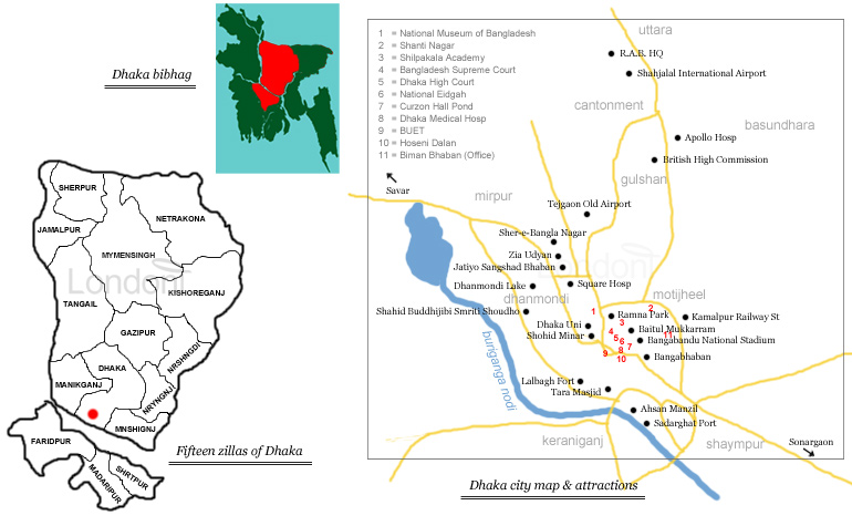 Dhaka map
