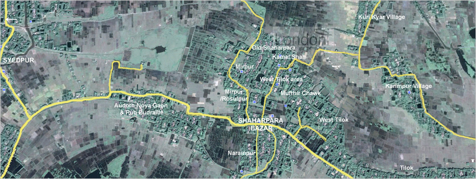 Direction to Shaharpara from Sylhet